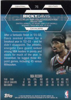 2002-03 Finest #76 Ricky Davis Back
