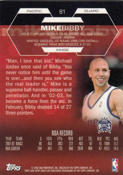 2002-03 Finest #81 Mike Bibby Back