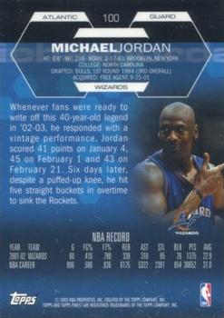 2002-03 Finest #100 Michael Jordan Back