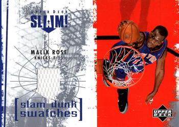 2005-06 Upper Deck Slam - Slam Dunk Swatches #SL-MR Malik Rose Front