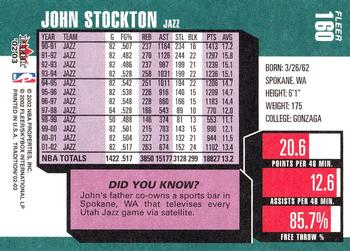 2002-03 Fleer Tradition #160 John Stockton Back