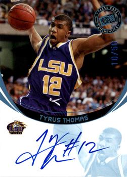 2006 Press Pass - Autographs Blue #NNO Tyrus Thomas Front