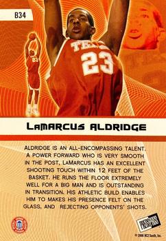 2006 Press Pass - Blue #B34 LaMarcus Aldridge Back