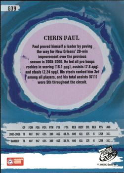 2006 Press Pass - Gold #G39 Chris Paul Back