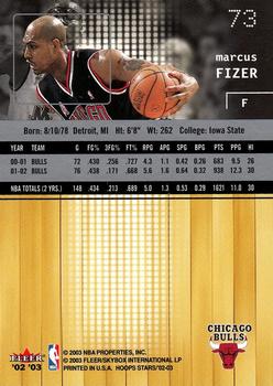 2002-03 Hoops Stars #73 Marcus Fizer Back
