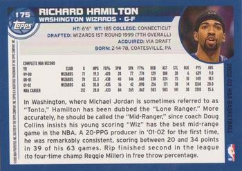 2002-03 Topps #175 Richard Hamilton Back