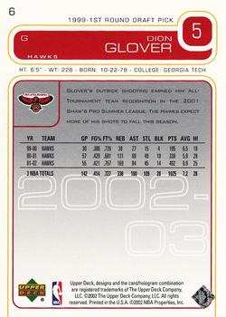 2002-03 Upper Deck #6 Dion Glover Back