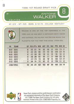 2002-03 Upper Deck #8 Antoine Walker Back