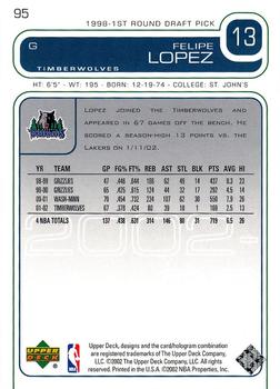 2002-03 Upper Deck #95 Felipe Lopez Back