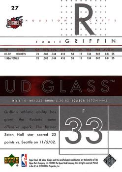 2002-03 UD Glass #27 Eddie Griffin Back