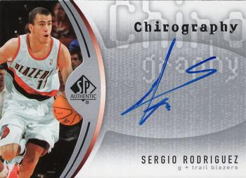 2006-07 SP Authentic - Chirography #CH-SR Sergio Rodriguez Front