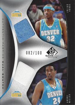2006-07 SP Game Used - Authentic Fabrics Dual #AFD-HM Andre Miller / Julius Hodge Front