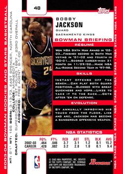 2003-04 Bowman #48 Bobby Jackson Back
