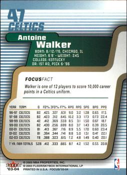 2003-04 Fleer Focus #47 Antoine Walker Back