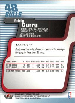 2003-04 Fleer Focus #48 Eddy Curry Back