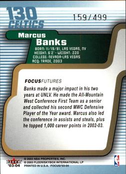 2003-04 Fleer Focus #130 Marcus Banks Back
