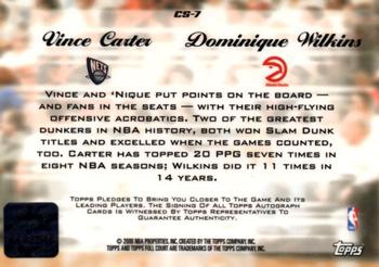 2006-07 Topps Full Court - Co-Signers #CS-7 Vince Carter / Dominique Wilkins Back