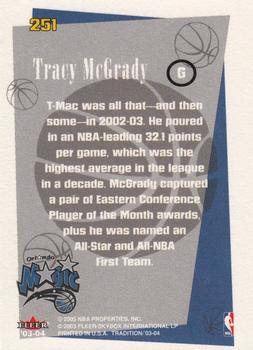 2003-04 Fleer Tradition #251 Tracy McGrady Back