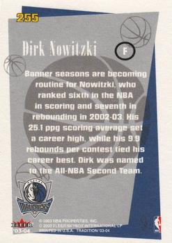 2003-04 Fleer Tradition #255 Dirk Nowitzki Back