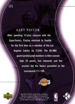 2003-04 SP Authentic #101 Gary Payton Back