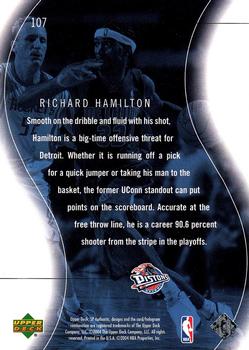 2003-04 SP Authentic #107 Richard Hamilton Back
