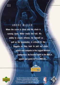 2003-04 SP Authentic #111 Andre Miller Back