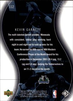 2003-04 SP Authentic #112 Kevin Garnett Back