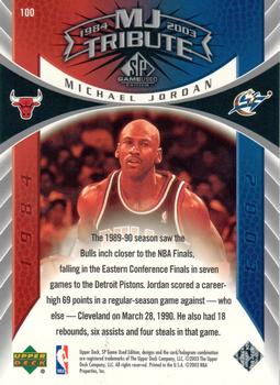 2003-04 SP Game Used #100 Michael Jordan Back