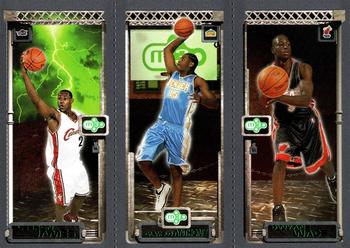 2003-04 Topps Rookie Matrix #111 / 113 / 115 LeBron James / Carmelo Anthony / Dwyane Wade Front