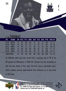 2003-04 Upper Deck Black Diamond #36 Tim Thomas Back