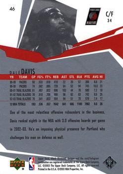 2003-04 Upper Deck Black Diamond #46 Dale Davis Back
