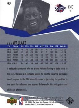 2003-04 Upper Deck Black Diamond #85 Ben Wallace Back