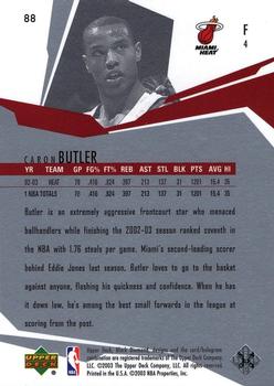2003-04 Upper Deck Black Diamond #88 Caron Butler Back