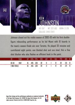 2003-04 Upper Deck #141 Ken Johnson Back