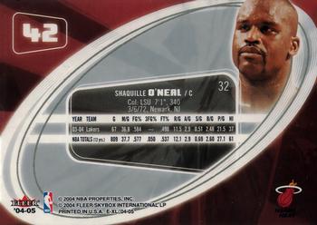 2004-05 SkyBox E-XL #42 Shaquille O'Neal Back