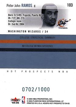 2004-05 Hoops Hot Prospects #103 Peter John Ramos Back
