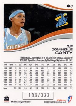 2007 Rittenhouse WNBA - Parallel #P8 Dominique Canty Back