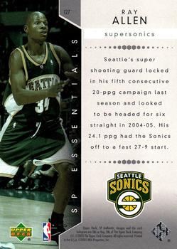 2004-05 SP Authentic #127 Ray Allen Back