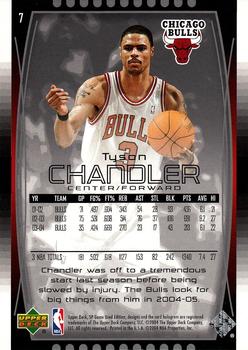 2004-05 SP Game Used #7 Tyson Chandler Back