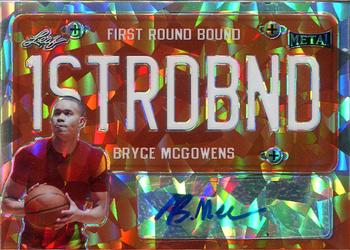 2021-22 Leaf Metal - First Round Bound Autographs Orange Crystal #FRB-BM1 Bryce McGowens Front