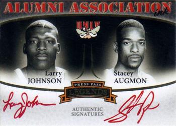 2007-08 Press Pass Legends - Alumni Association Autographs #AA-LJSA Larry Johnson / Stacey Augmon Front