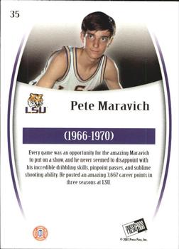 2007-08 Press Pass Legends - Emerald #35 Pete Maravich Back