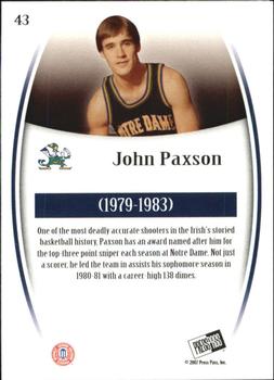 2007-08 Press Pass Legends - Emerald #43 John Paxson Back