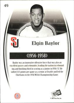 2007-08 Press Pass Legends - Gold #49 Elgin Baylor Back