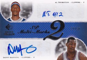 2007-08 SP Rookie Threads - SP Marks Dual #MD-TM Al Thornton / Danny Manning Front