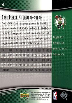 2004-05 Upper Deck Sweet Shot #4 Paul Pierce Back