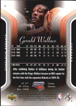 2004-05 Upper Deck Ultimate Collection #8 Gerald Wallace Back