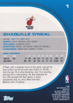 2005-06 Finest #1 Shaquille O'Neal Back