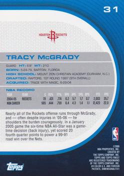 2005-06 Finest #31 Tracy McGrady Back