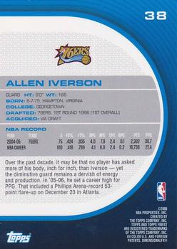 2005-06 Finest #38 Allen Iverson Back